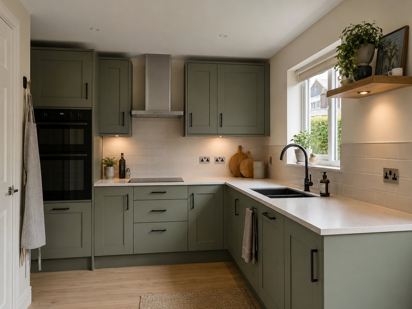 Dusty green painted kitchen inspiration